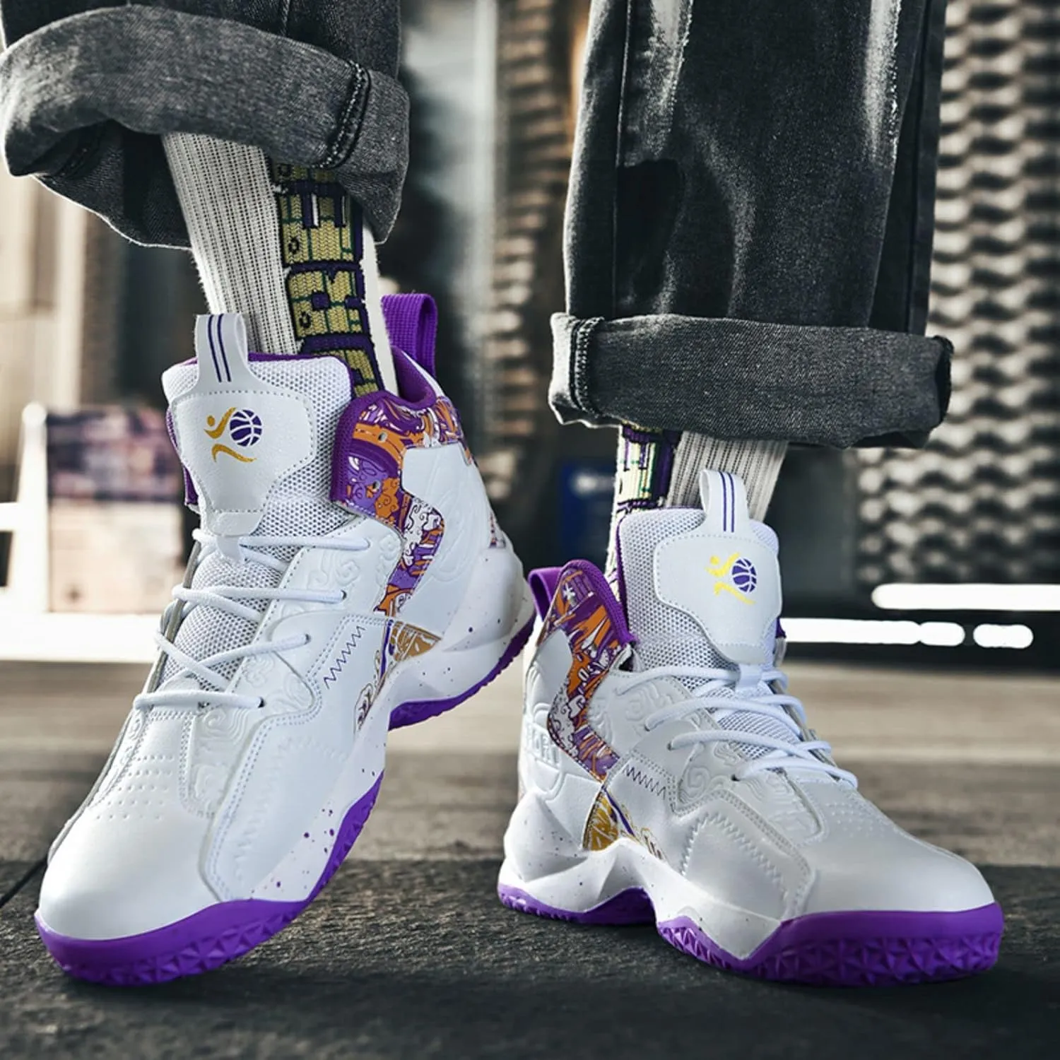 New Anti Slip Fashion high top Basketball Shoes