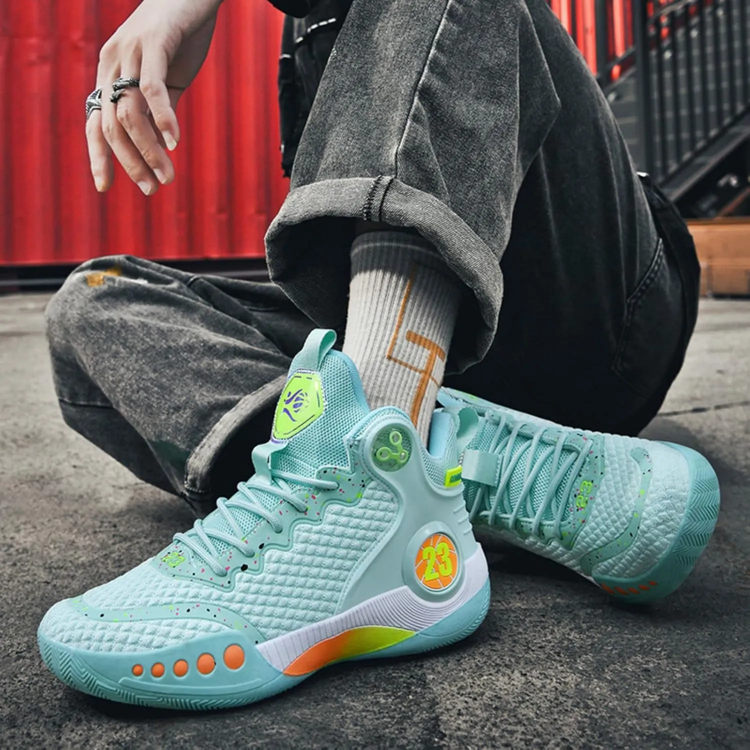 New Anti Slip wear-Resistant Fashion Basketball Shoes