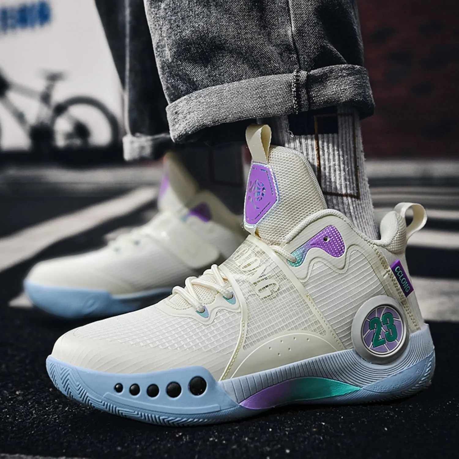 New Anti Slip wear-Resistant Fashion Basketball Shoes