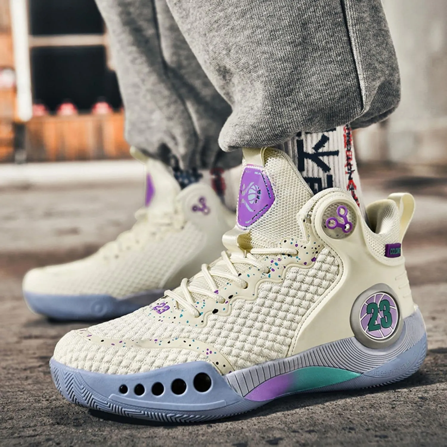 New Anti Slip wear-Resistant Fashion Basketball Shoes