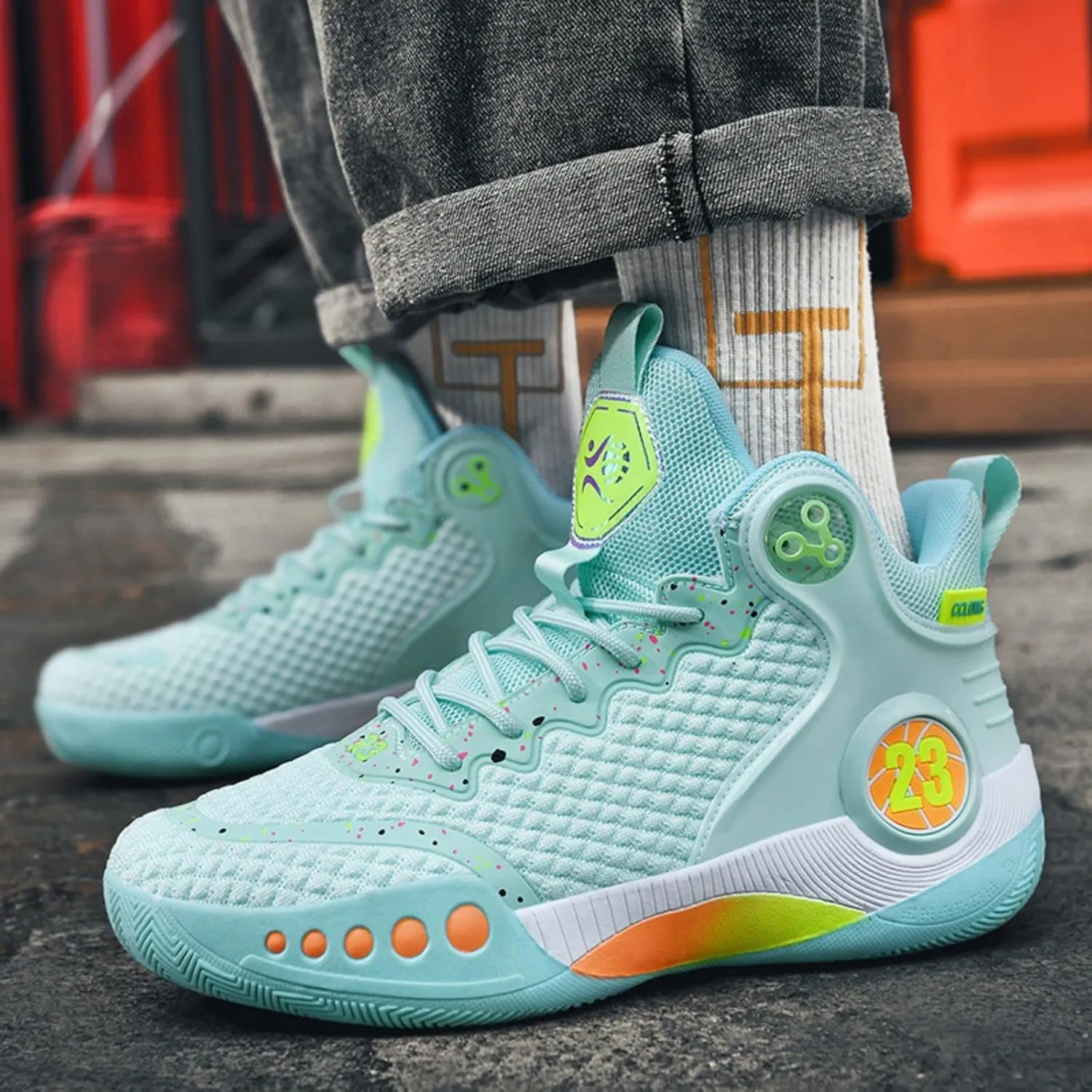 New Anti Slip wear-Resistant Fashion Basketball Shoes