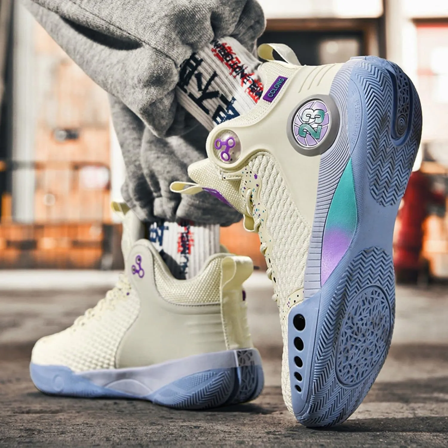 New Anti Slip wear-Resistant Fashion Basketball Shoes