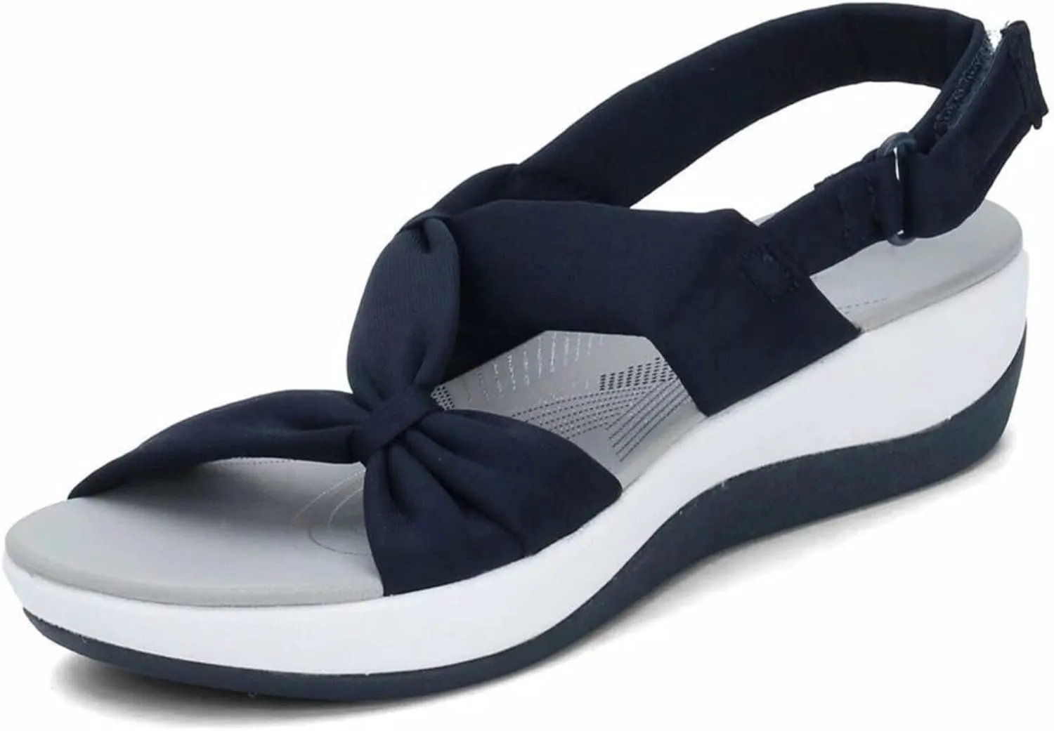 New Women Sandals Summer Breathable Beach Shoes Large Size Bow Knot Wedge Heels Sandals Fashion Womens Flip Flop