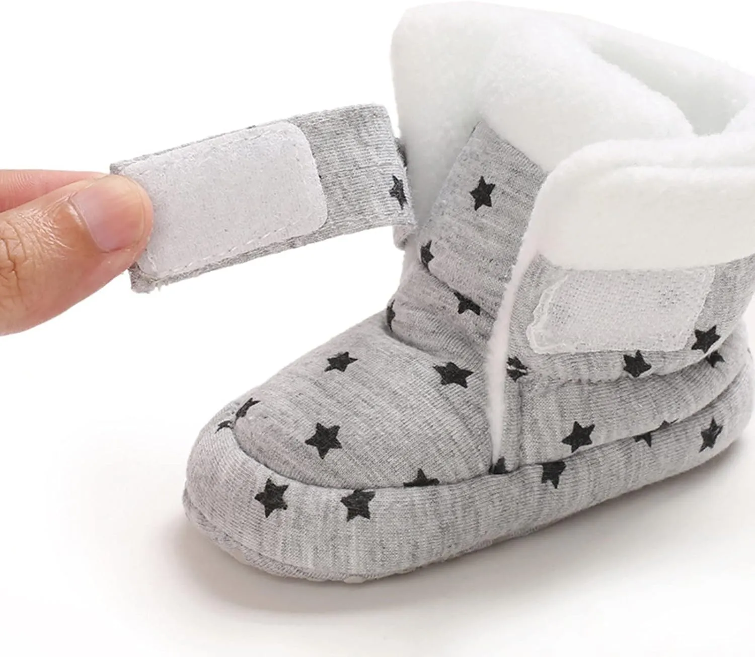 Newborn Baby Soft Fleece Booties Infant House Slippers Socks Shoe Non Slip Toddler First-Walkers Girls Canvas Shoes