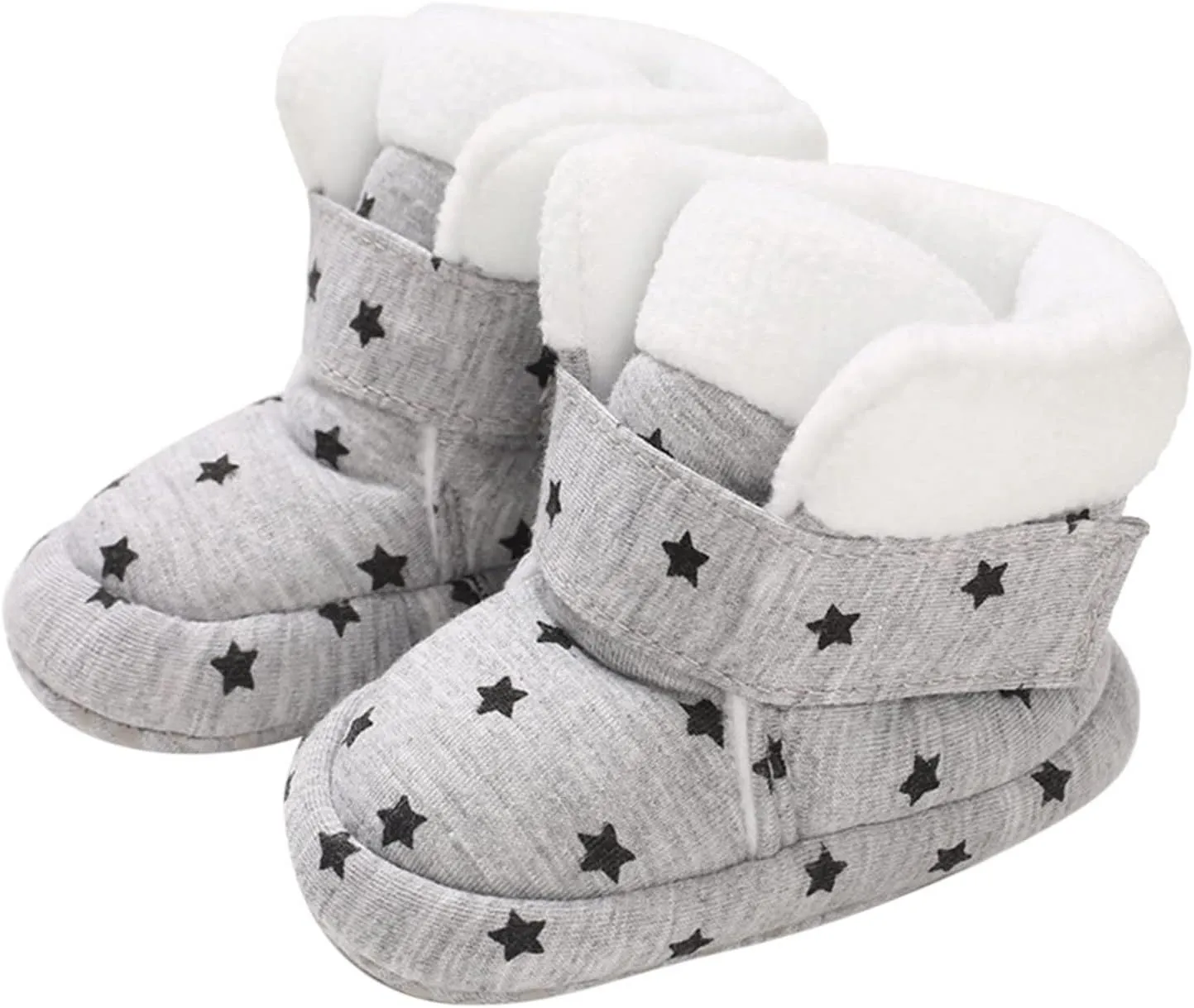 Newborn Baby Soft Fleece Booties Infant House Slippers Socks Shoe Non Slip Toddler First-Walkers Girls Canvas Shoes