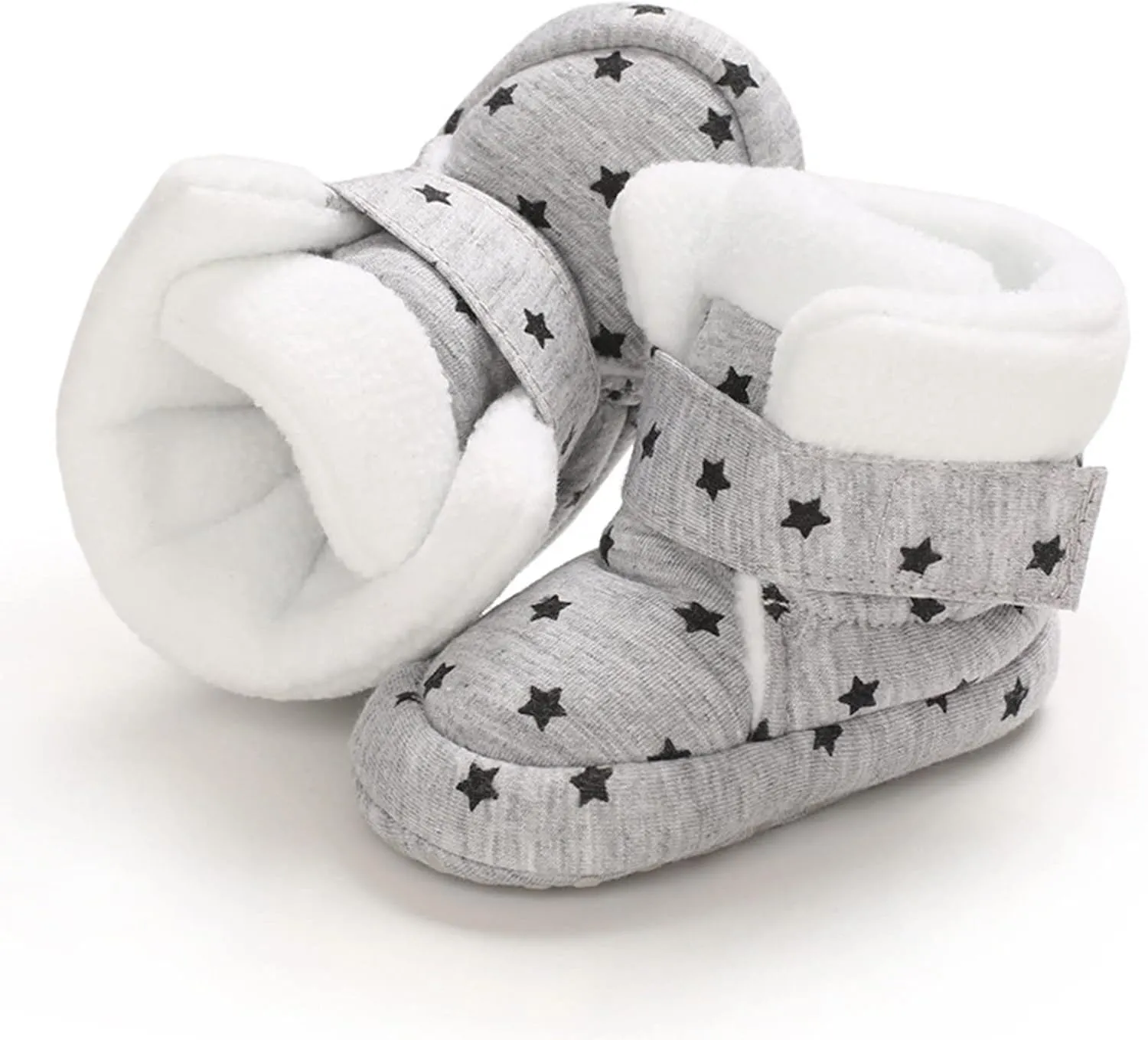Newborn Baby Soft Fleece Booties Infant House Slippers Socks Shoe Non Slip Toddler First-Walkers Girls Canvas Shoes