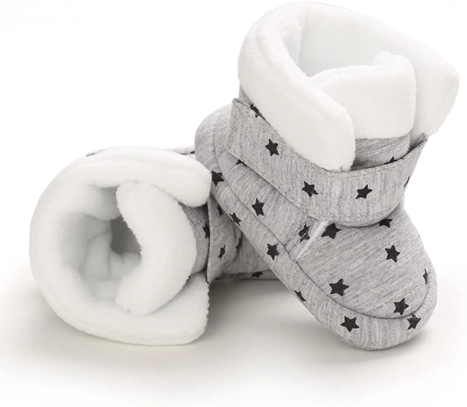Newborn Baby Soft Fleece Booties Infant House Slippers Socks Shoe Non Slip Toddler First-Walkers Girls Canvas Shoes