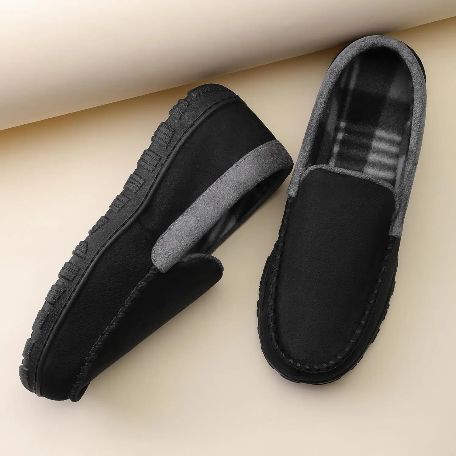 NHU Mens Slippers Comfortable Slip On House Shoes Indoor/Outdoor Indoor/Outdoor