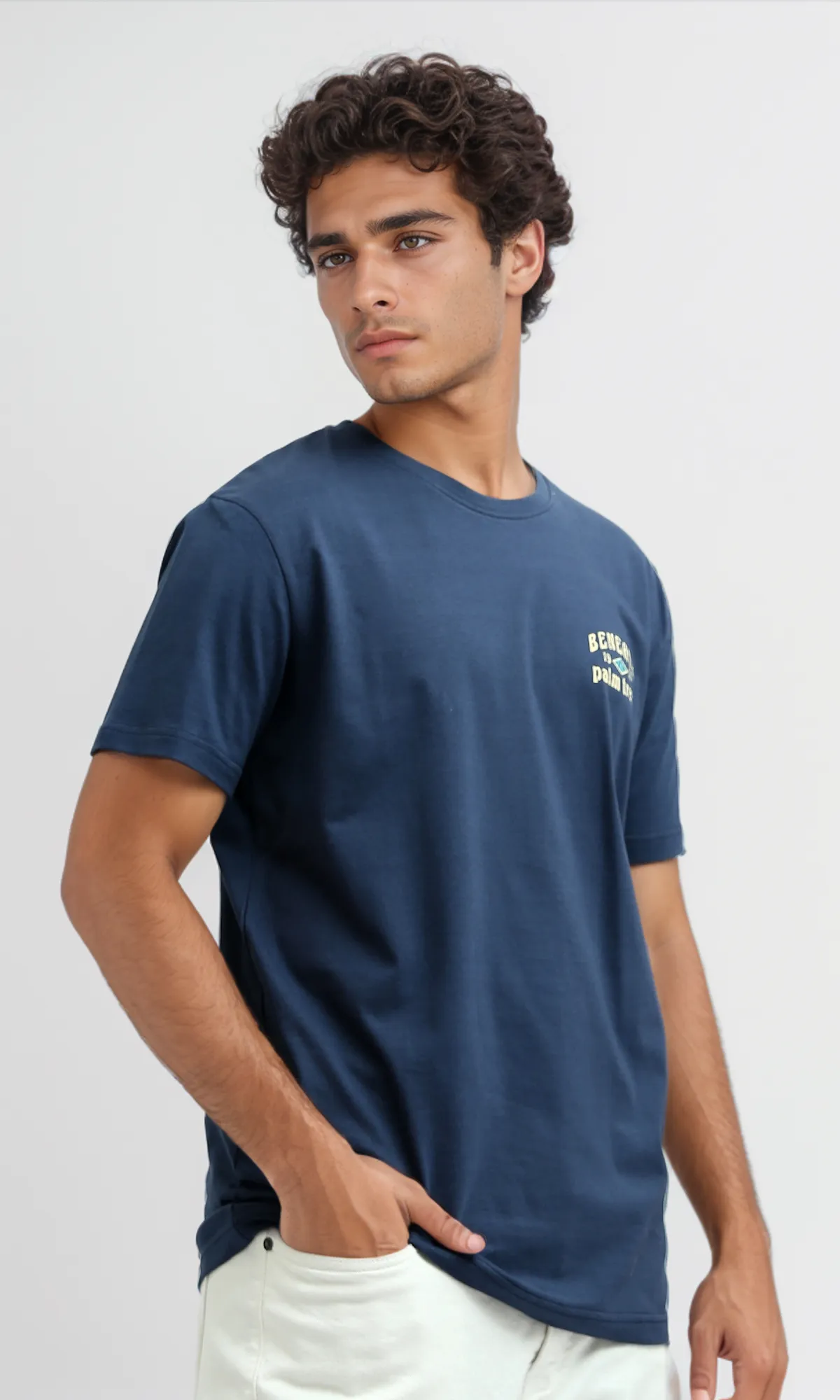 O179008 Short Sleeves Navy Summer Tee