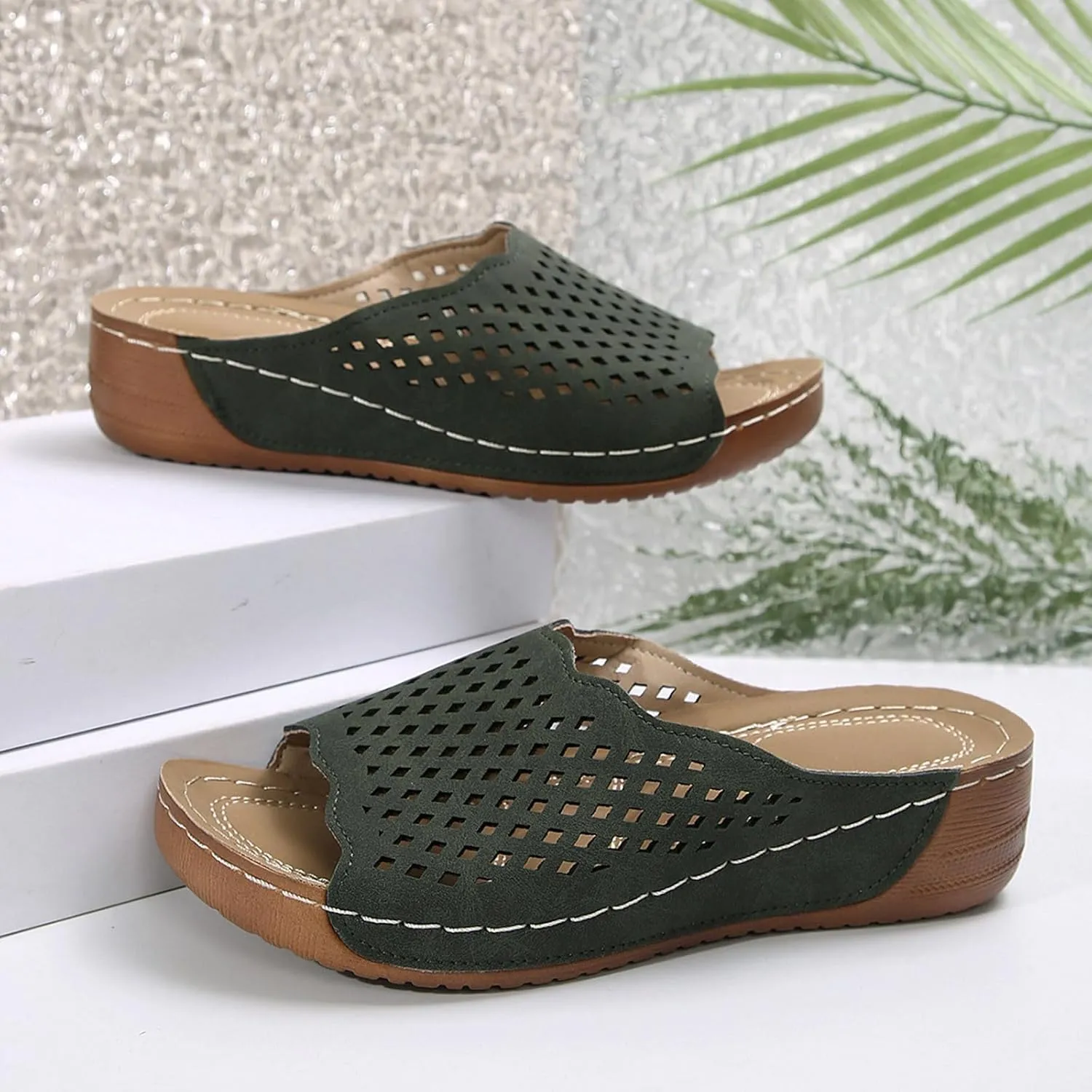 Orthopedic Sandals For Women Arch Support Walking Sandals Comfortable Beach Orthotic Sandals Summer Wedge Sandals
