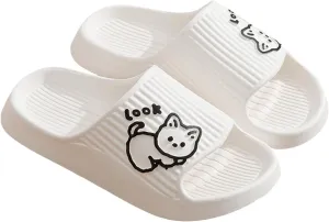 Pillow Slippers for Women and Men Shower Slides Non Slip Quick Drying Bathroom Ballerina Slippers Women