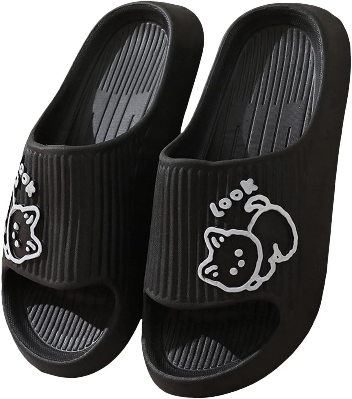 Pillow Slippers for Women and Men Shower Slides Non Slip Quick Drying Bathroom Ballerina Summer Slippers for Women