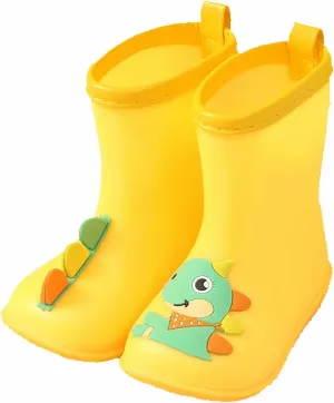 Rain Boots For Girls Baby Cartoo Dinosaur Rain Boots Non-Slip Rubber Waterproo Boy Snow Boots Rainboots Boots Boys