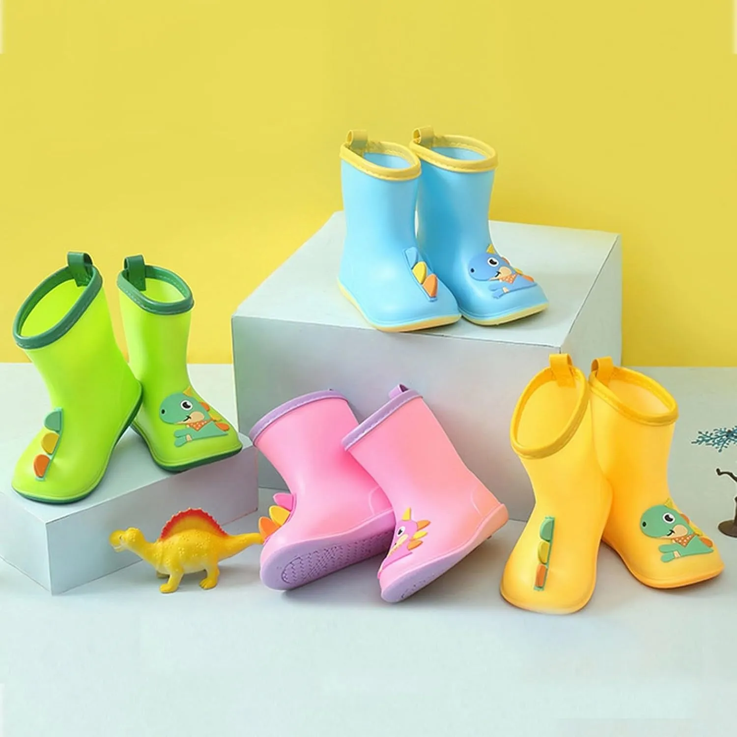 Rain Boots For Girls Baby Cartoo Dinosaur Rain Boots Non-Slip Rubber Waterproo Boy Snow Boots Rainboots Boots Boys
