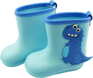 Rain Boots Toddler Cute Dinosaur Pull On Rainboots Girls Cartoon Animals Waterproof Shoes Kids Rubber Boots For Boys