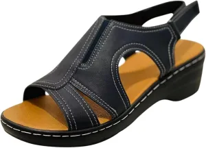 Sandals Women Comfortable Dressy Wedge Sandals Orthotic Slides Open Toe Arch Support Summer Orthopedic Slippers Flip Flops