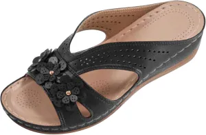 Sandals Womens Casual Slide Shoes Slip On Dressy Summer Wedge Platform Sandals Comfortable Arch Support Beach Sandal