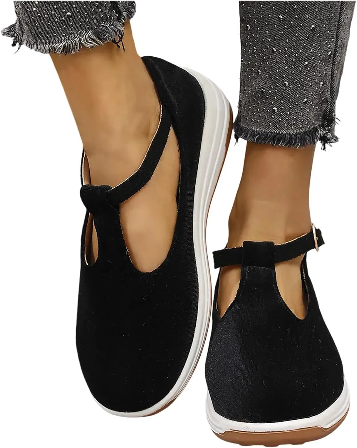 Sandals Womens Summer Wedge Sandals Comfortable Walking Shoes Fashion Closed Toe Mary Jane Style Loafer Sneaker 2025