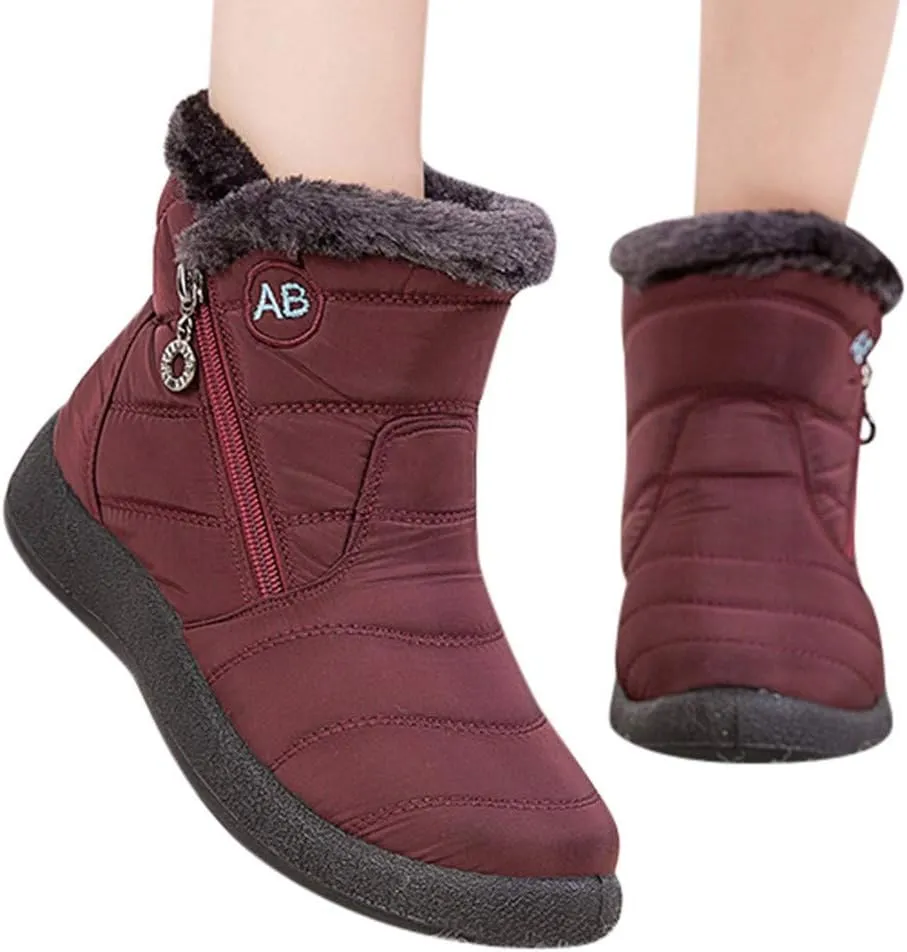 SBGMoSJ Winter Boots for Women Waterproof Snow Wide Womens Waterproof Winter Boots Size 8 Winter Boots Waterproof Insulated Women's Winter Boots Size 11w Botas Waterproof Para Mujer De Trabajo