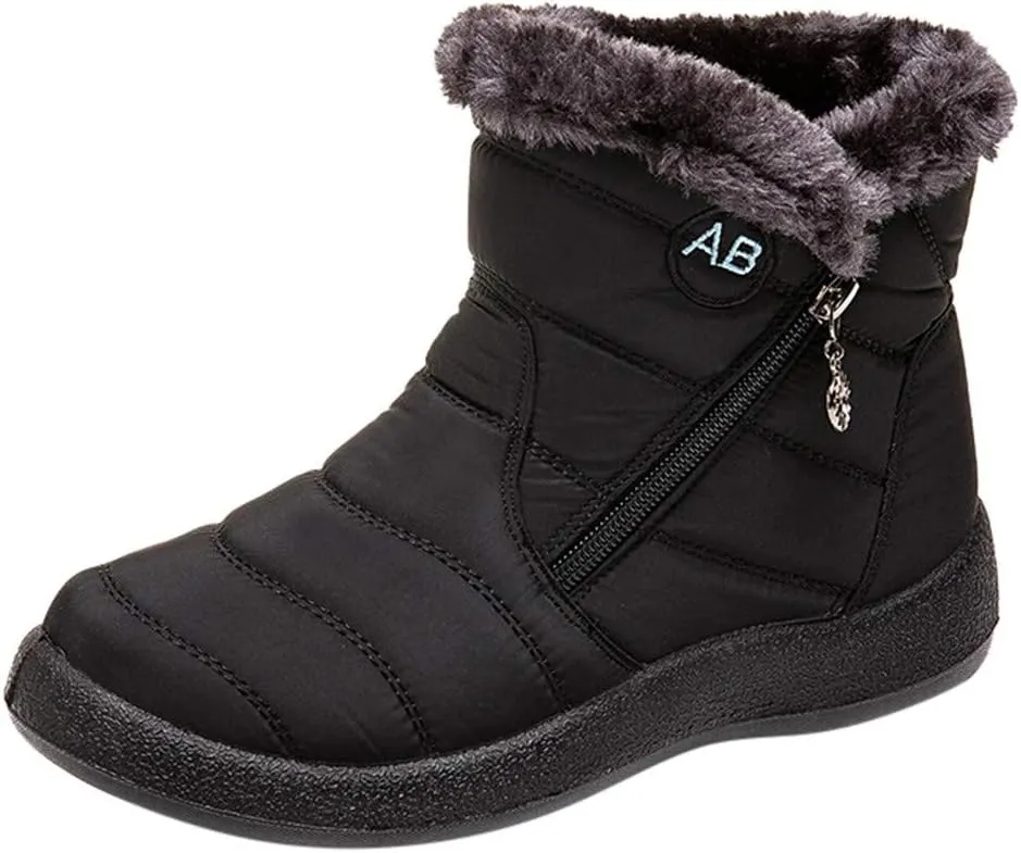 SBGMoSJ Winter Boots for Women Waterproof Snow Wide Womens Waterproof Winter Boots Size 8 Winter Boots Waterproof Insulated Women's Winter Boots Size 11w Botas Waterproof Para Mujer De Trabajo