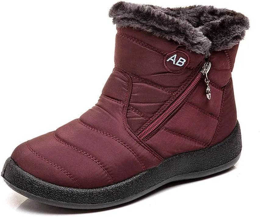 SBGMoSJ Winter Boots for Women Waterproof Snow Wide Womens Waterproof Winter Boots Size 8 Winter Boots Waterproof Insulated Women's Winter Boots Size 11w Botas Waterproof Para Mujer De Trabajo