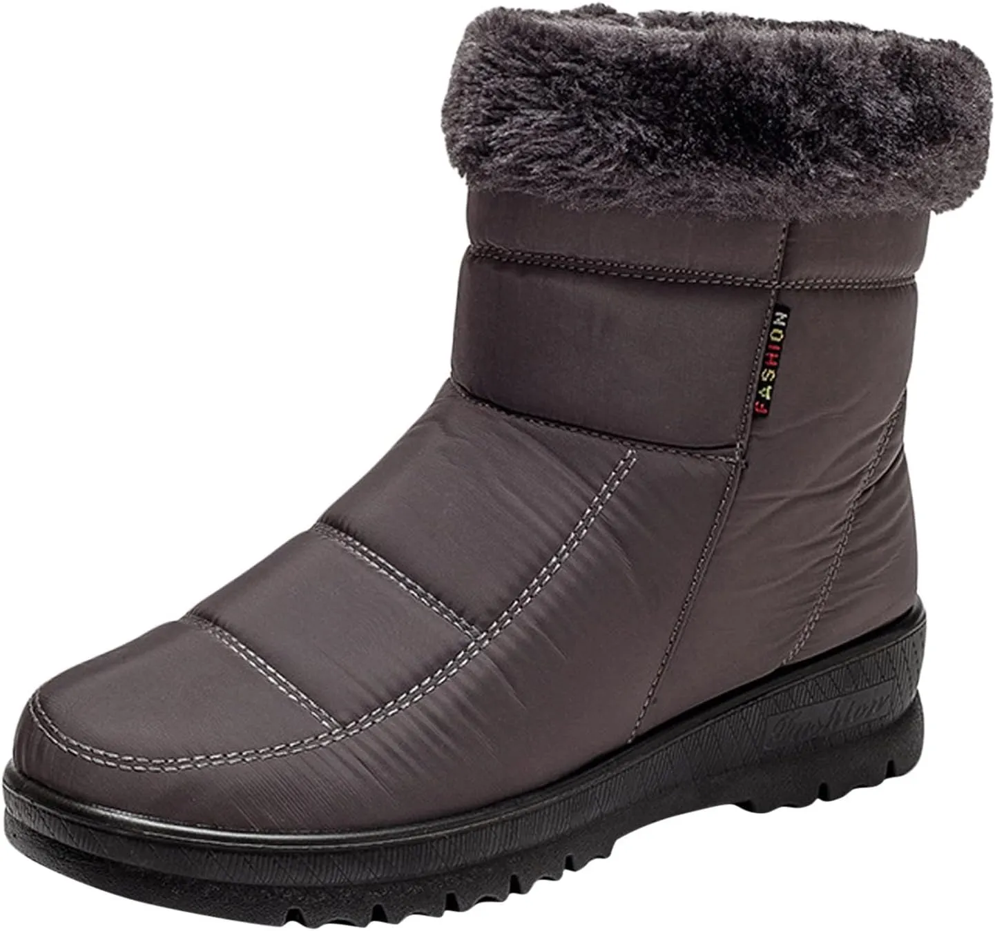 SBGMoSJ Women Snow Ankle Boots Waterproof Leather Womens Hiking Boots Waterproof Women Winter Boots Waterproof Brown Slip Resistant Waterproof Work Boots for Women Women's Tall Winter Boots