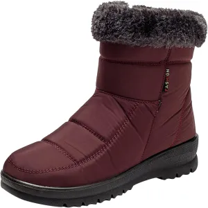 SBGMoSJ Women Snow Ankle Boots Waterproof Leather Womens Hiking Boots Waterproof Women Winter Boots Waterproof Brown Slip Resistant Waterproof Work Boots for Women Women's Tall Winter Boots