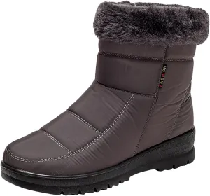 SBGMoSJ Women Snow Ankle Boots Waterproof Leather Womens Hiking Boots Waterproof Women Winter Boots Waterproof Brown Slip Resistant Waterproof Work Boots for Women Women's Tall Winter Boots