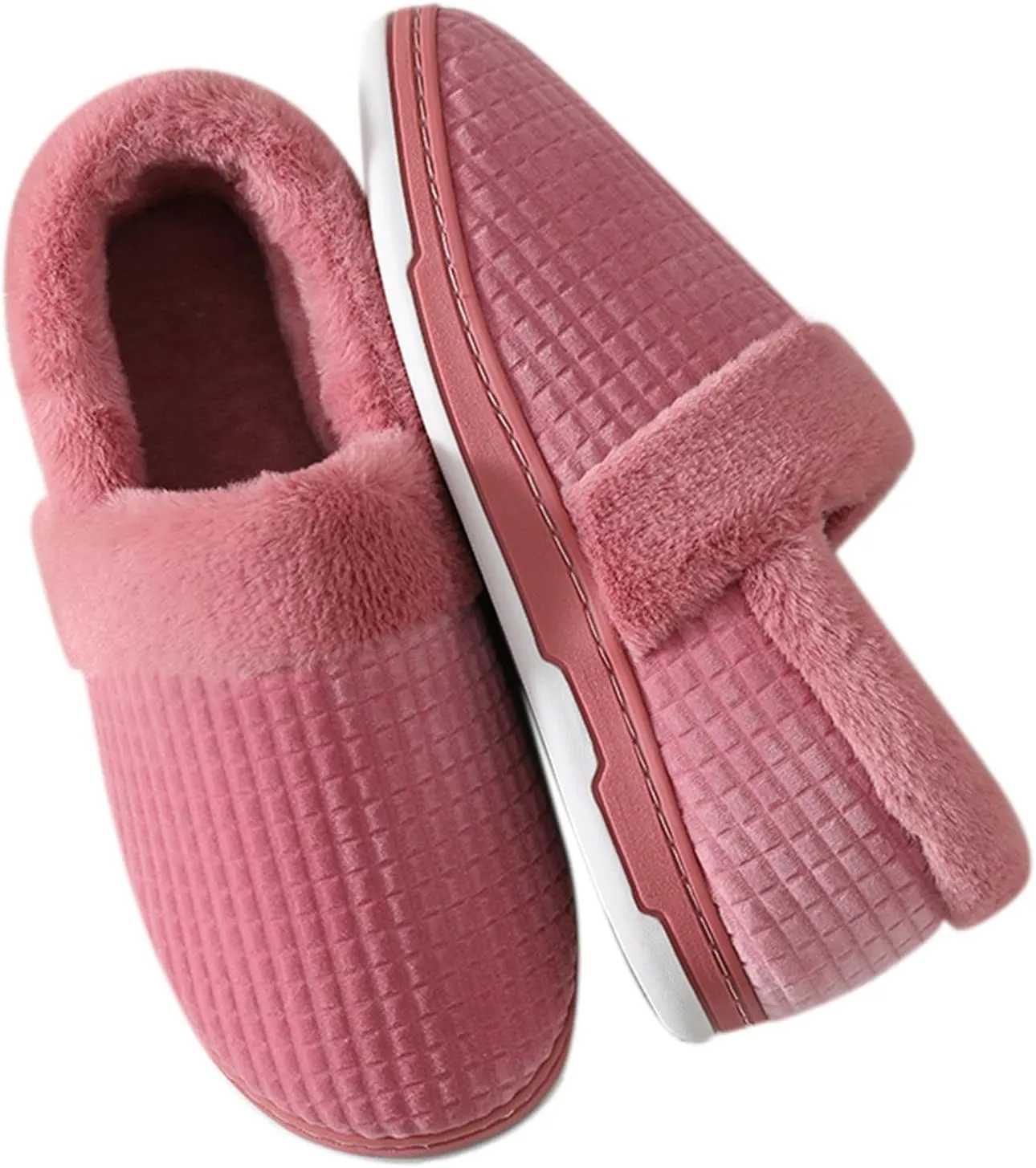 SBGMoSJ Womens Slip On Wide Width Indoor/Outdoor House Slippers Mens House Shoes Fuzzy Slippers for Women Indoor and Outdoor Fuzzy Slippers for Women Indoor Cute Christmas Mugs Gifts for Him 2023