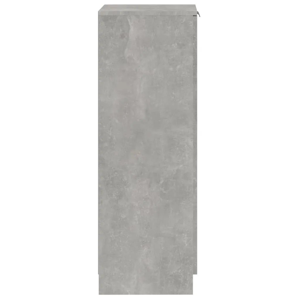 Shoe Cabinet Concrete Grey 30x35x100 cm Engineered Wood