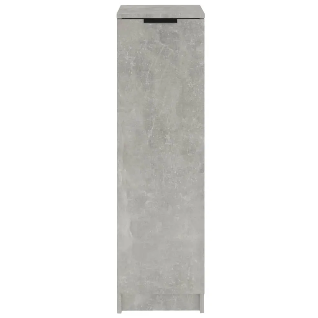 Shoe Cabinet Concrete Grey 30x35x100 cm Engineered Wood