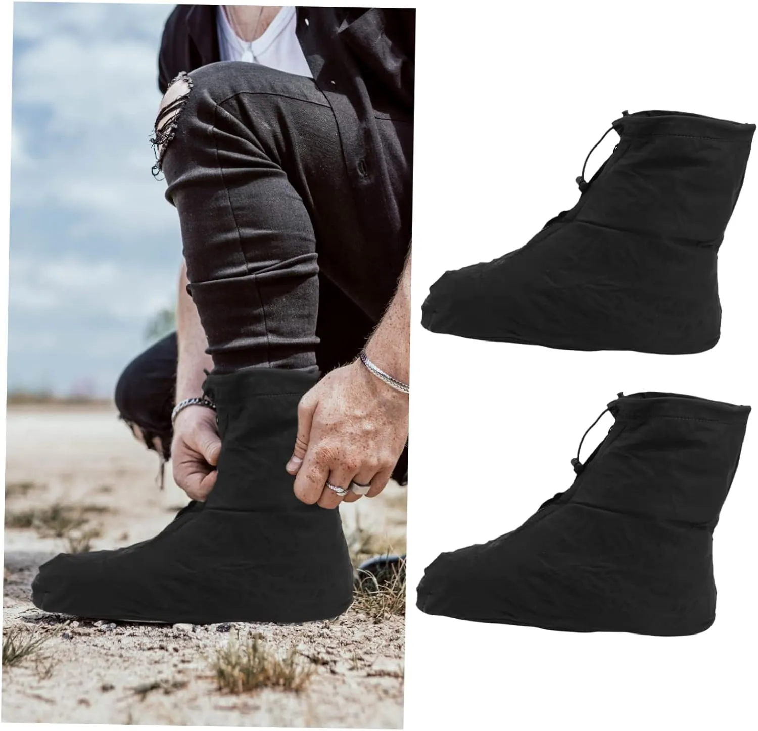 Shoe Cover Rain Boot Cover Overshoes Waterproof Boots for Men Mens Waterproof Boots Waterproof Shoes