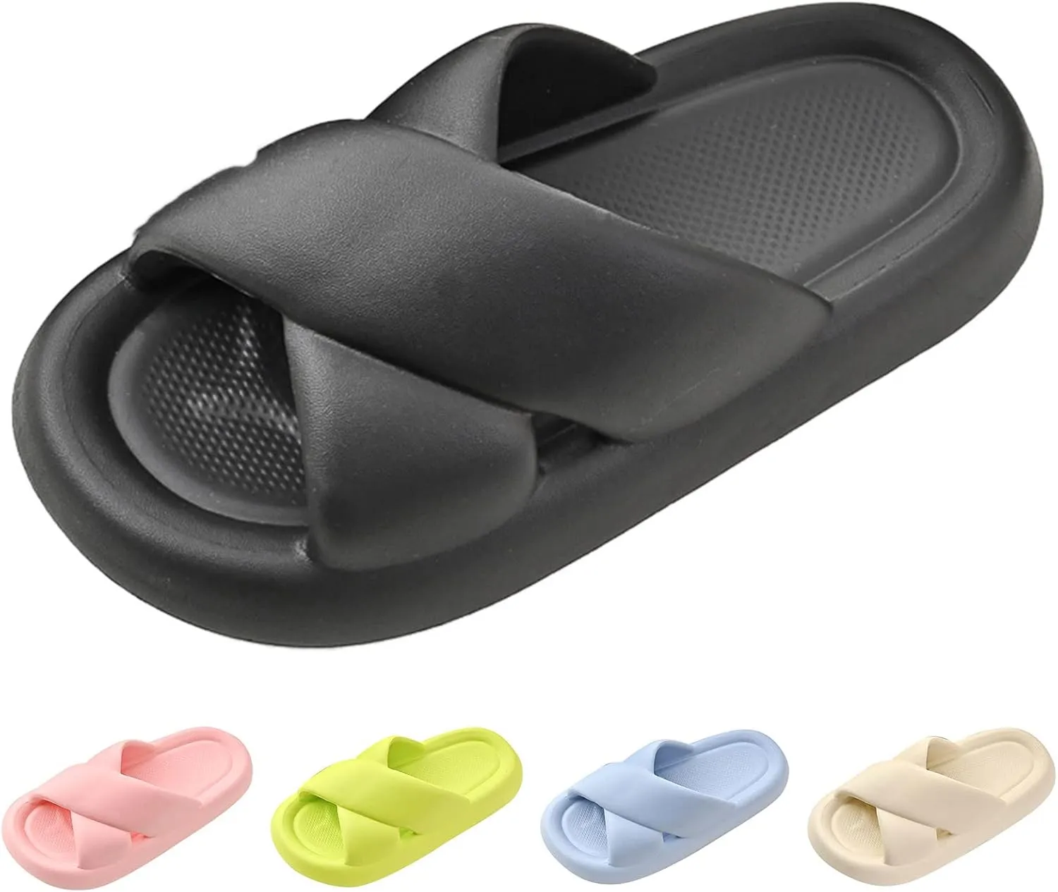 Shower Shoes for Women Quick Drying Shower Slippers with Open Toe Open Toe Shower Shoes Women's Pillow Slippers