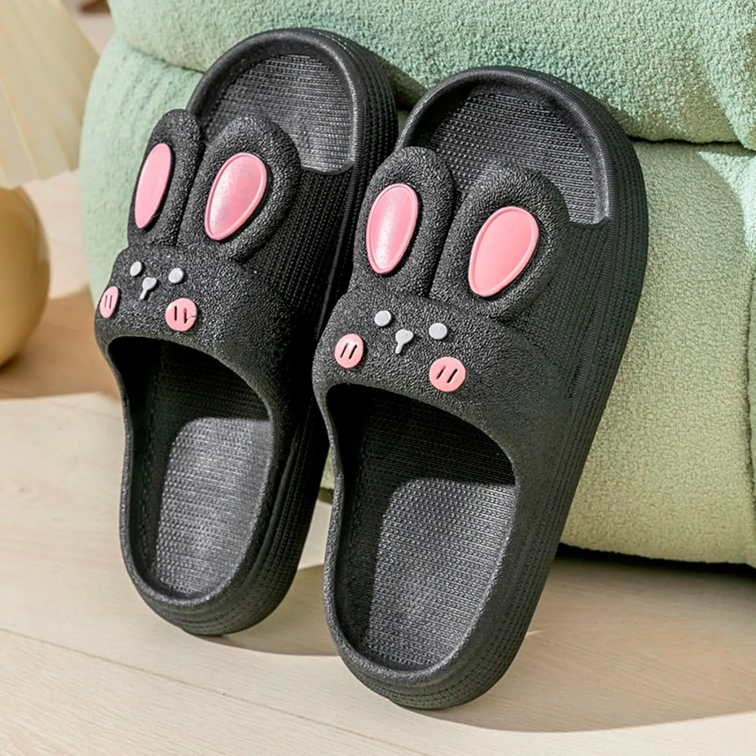 Shower Slides for Women Non Slip Indoor Home Bedroom Pool Slides Beach Sandals Pillow Slippers for Women