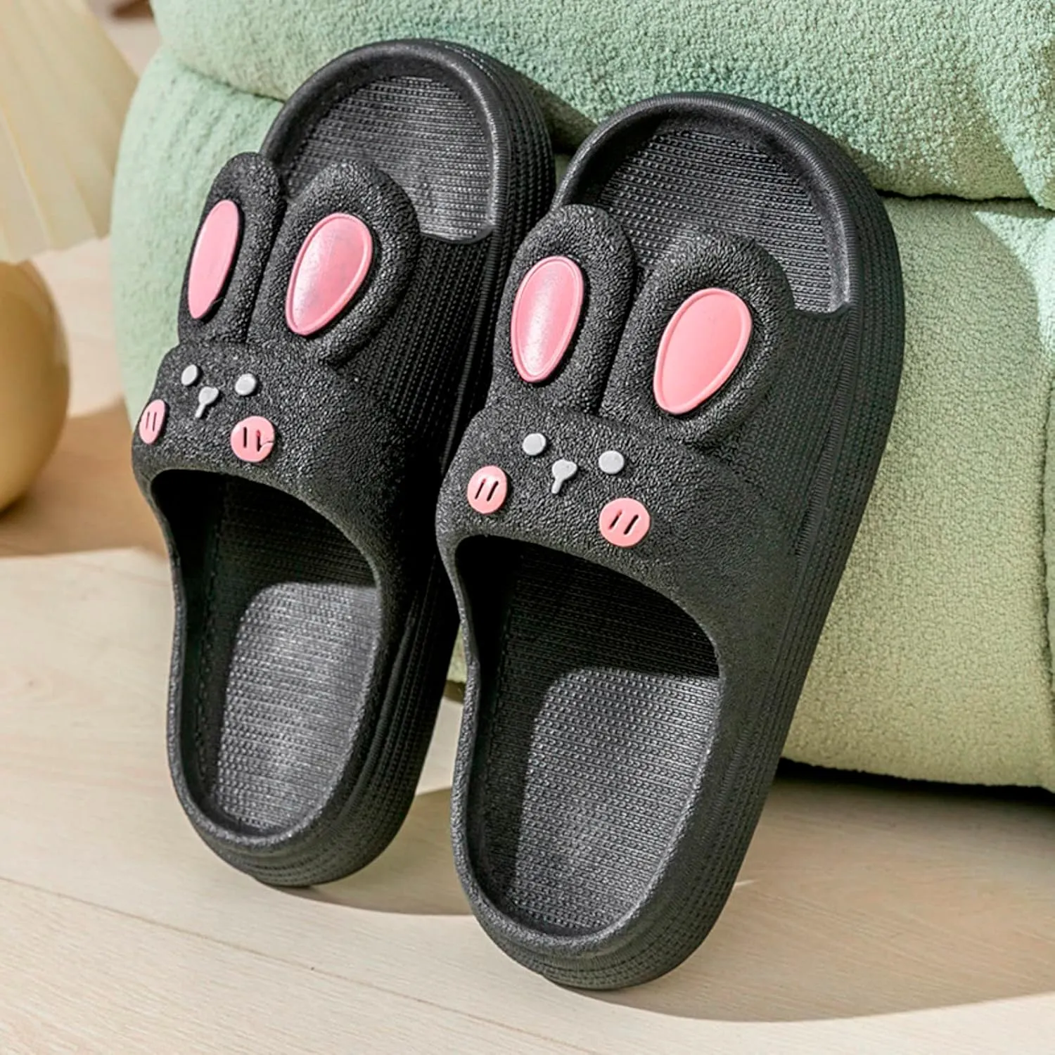 Shower Slides for Women Non Slip Indoor Home Bedroom Pool Slides Beach Sandals Pillow Slippers for Women