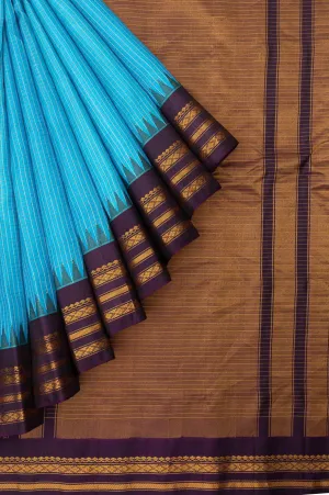 Sky BlueGadwal Silk Saree