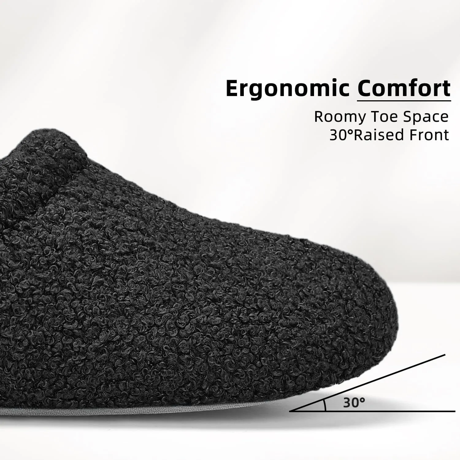 Slippers for Women Indoor Fuzzy Womens Mens Slippers Bedroom House Shoes with Memory Foam Curly Fleece for Indoor Outdoor