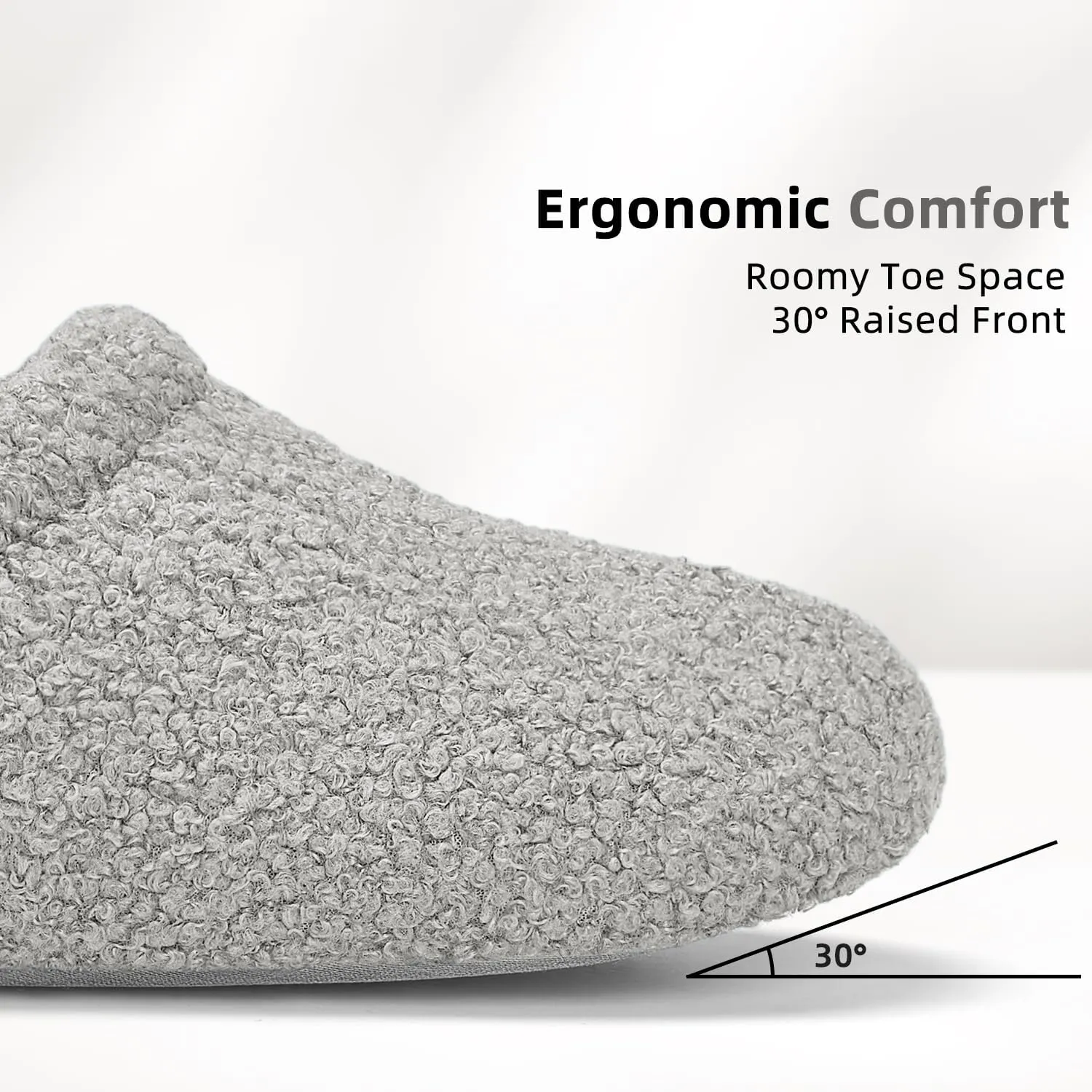 Slippers for Women Indoor Fuzzy Womens Mens Slippers Bedroom House Shoes with Memory Foam Curly Fleece for Indoor Outdoor
