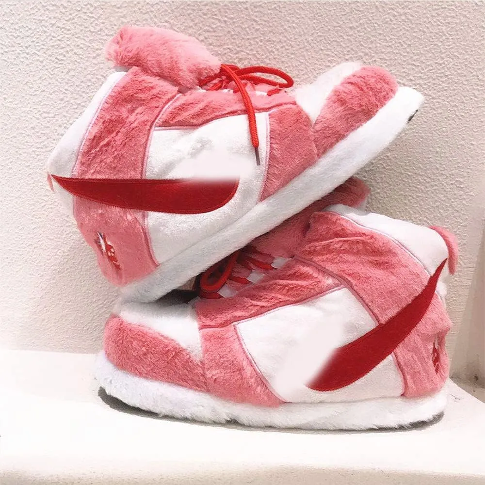 Sneaker Slippers Non Slip Sole Indoor House Plush Slippers Unisex Indoor Floor Cotton Shoes