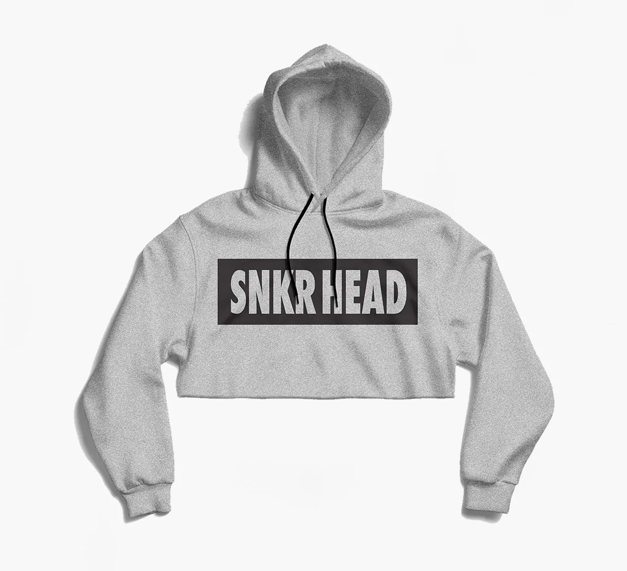 SNKR HEAD Box Logo Crop Hoodie (white)