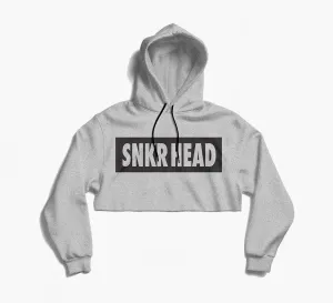SNKR HEAD Box Logo Crop Hoodie (white)