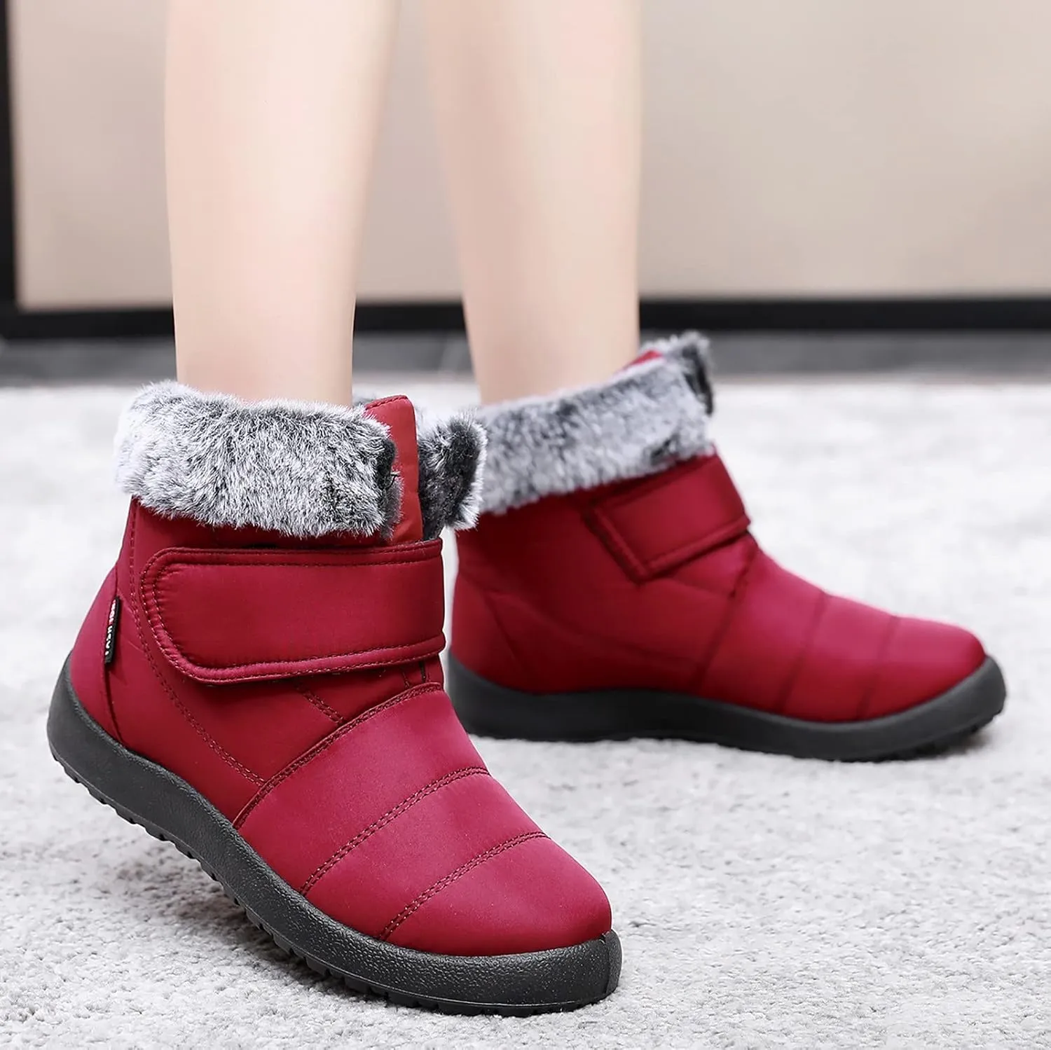 Snow Boots for Women Waterproof Insulated Women's Winter Boots Waterproof Warm Women Waterproof Winter Boots Womens Snow Shoes Dressy Botas Para Nieve Mujer 6.5