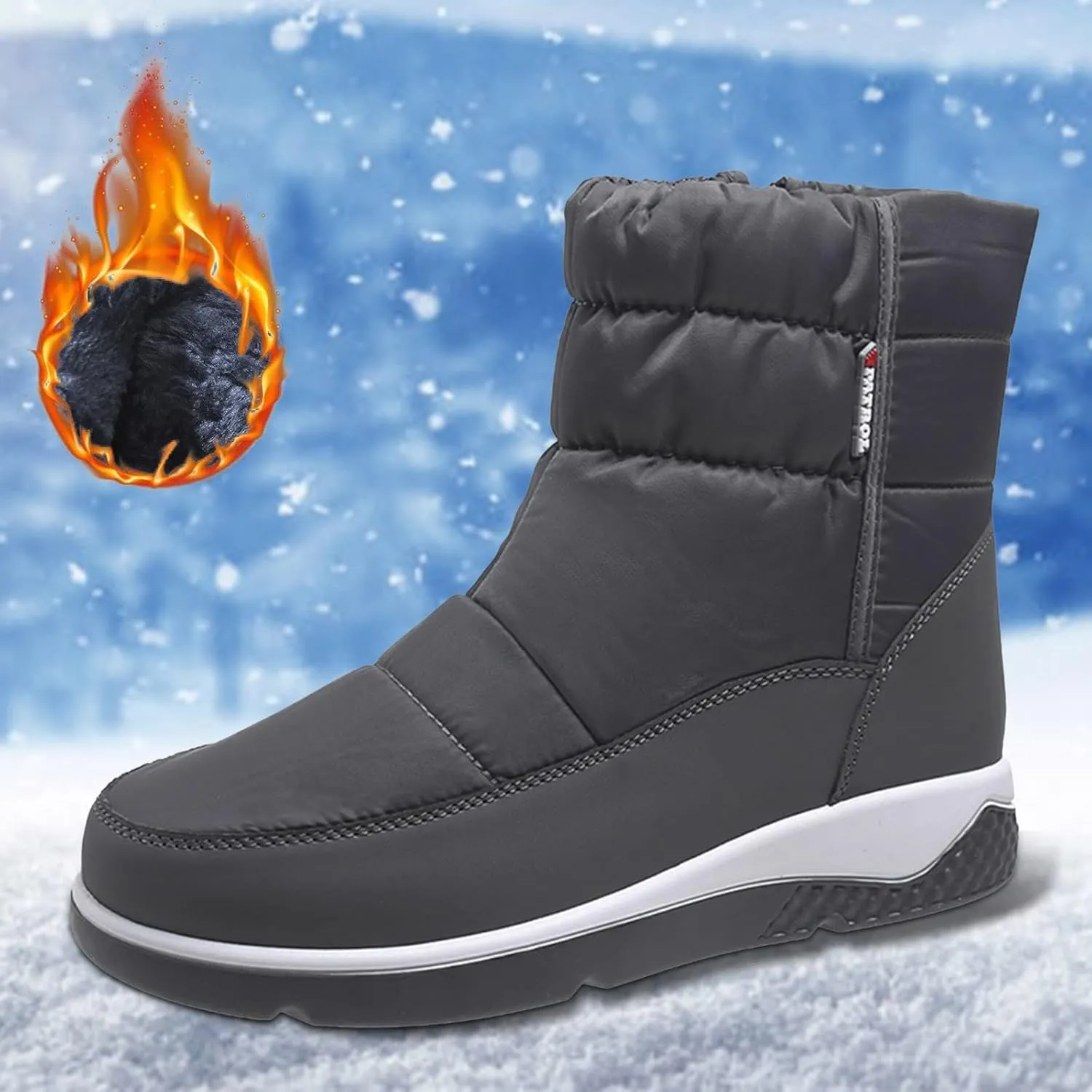 Snow Boots for Women Waterproof Insulated Women's Winter Boots Waterproof Warm Women Waterproof Winter Boots Womens Snow Shoes Dressy Botas Para Nieve Mujer 6.5