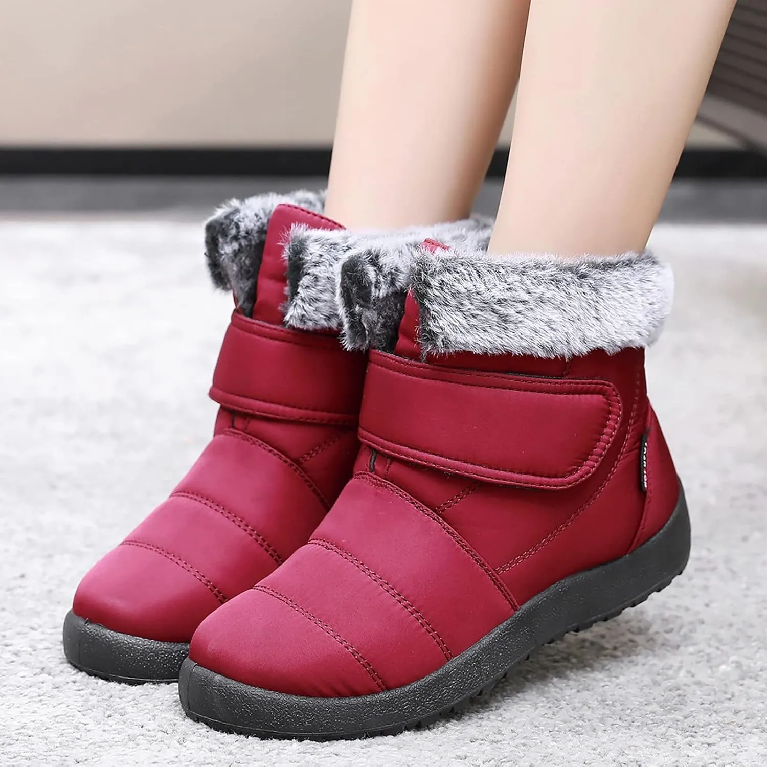 Snow Boots for Women Waterproof Insulated Women's Winter Boots Waterproof Warm Women Waterproof Winter Boots Womens Snow Shoes Dressy Botas Para Nieve Mujer 6.5