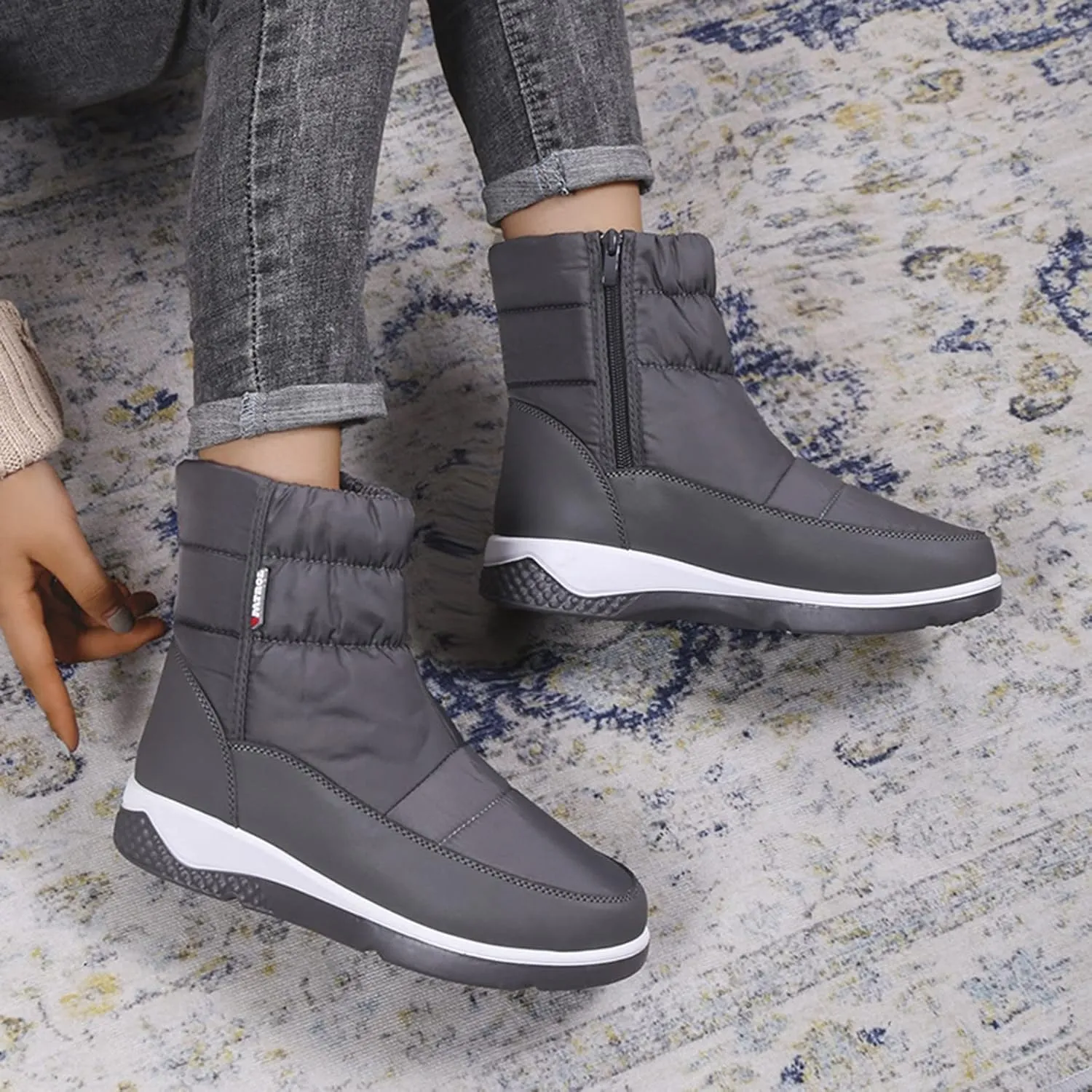 Snow Boots for Women Waterproof Insulated Women's Winter Boots Waterproof Warm Women Waterproof Winter Boots Womens Snow Shoes Dressy Botas Para Nieve Mujer 6.5