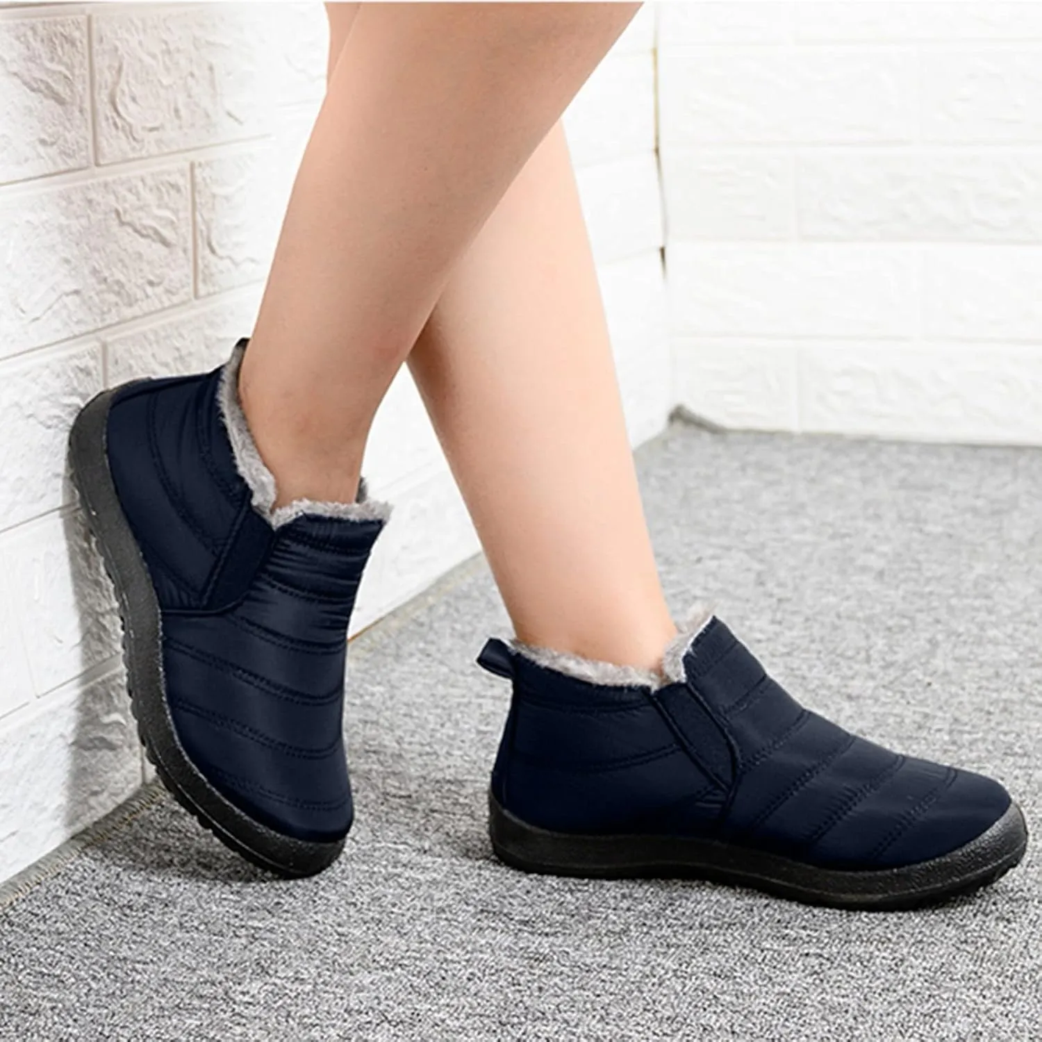 Snow Boots for Women Waterproof Size 12 Womens White Snow Boots Size 12 Waterproof Winter Boots Woman Womens Duck Boots Waterproof Insulated Wide Botas Waterproof Para Mujer FrO Extremo