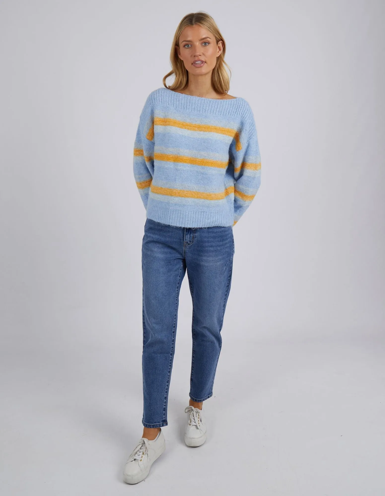 Stella Crew Knit - Light Blue