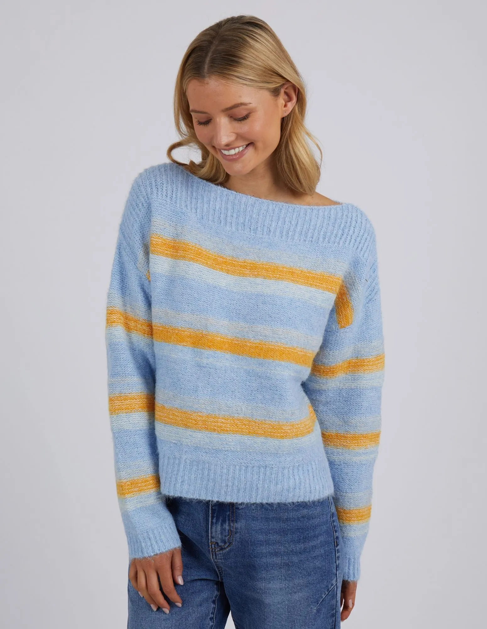 Stella Crew Knit - Light Blue