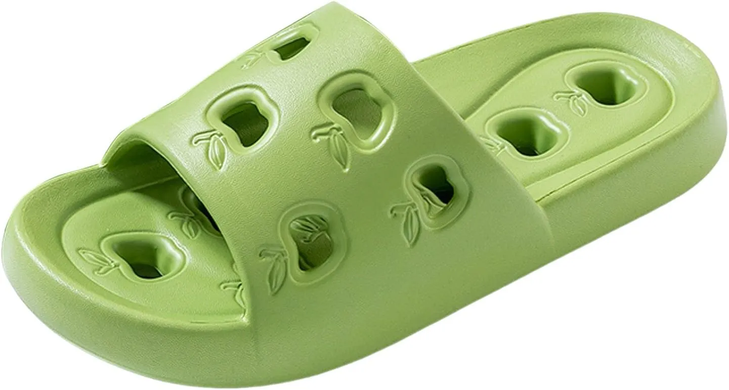 Summer Home Household Indoor Slip Thick Soled PVC Shower Slippers Women Men's Slippers