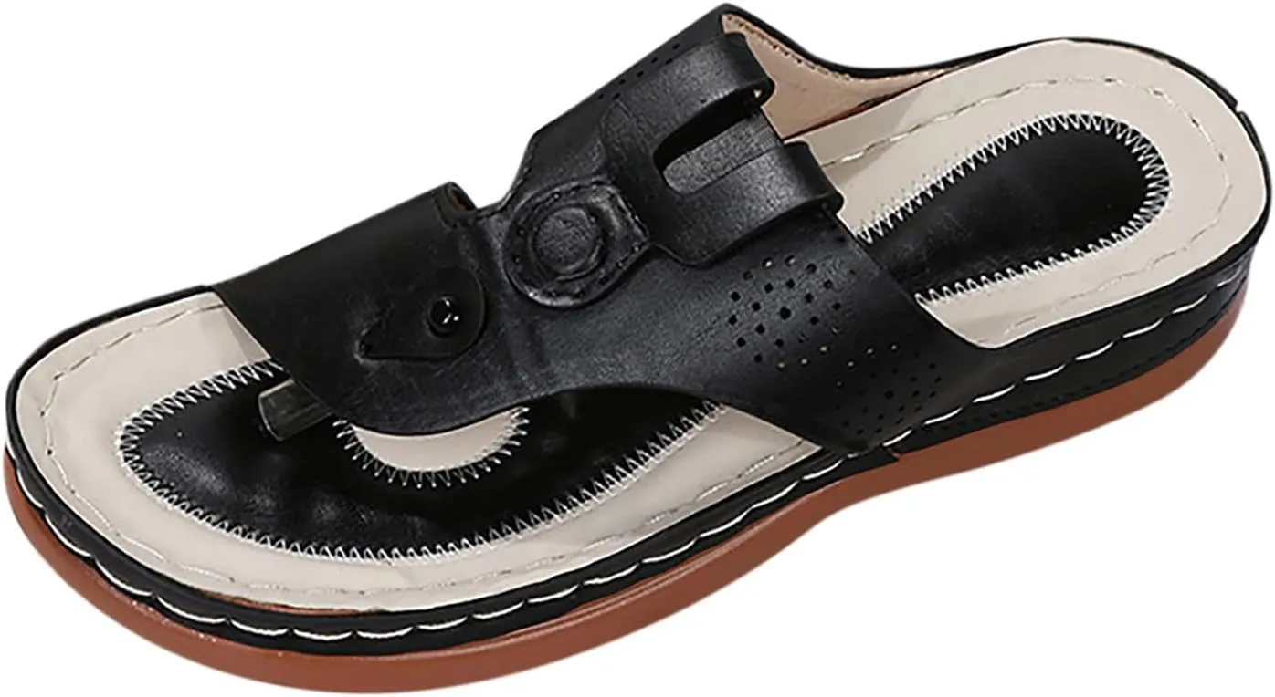 Support Flip Flops Womens Casual Orthopedic Sandals with Arch Support Fashion Clip Toe Slippers Anti-Slip Sandal